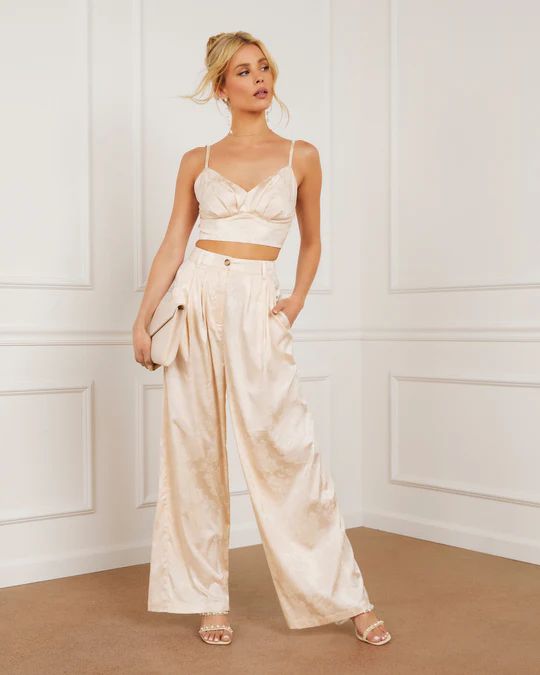 Paige High Rise Satin Pants | VICI Collection