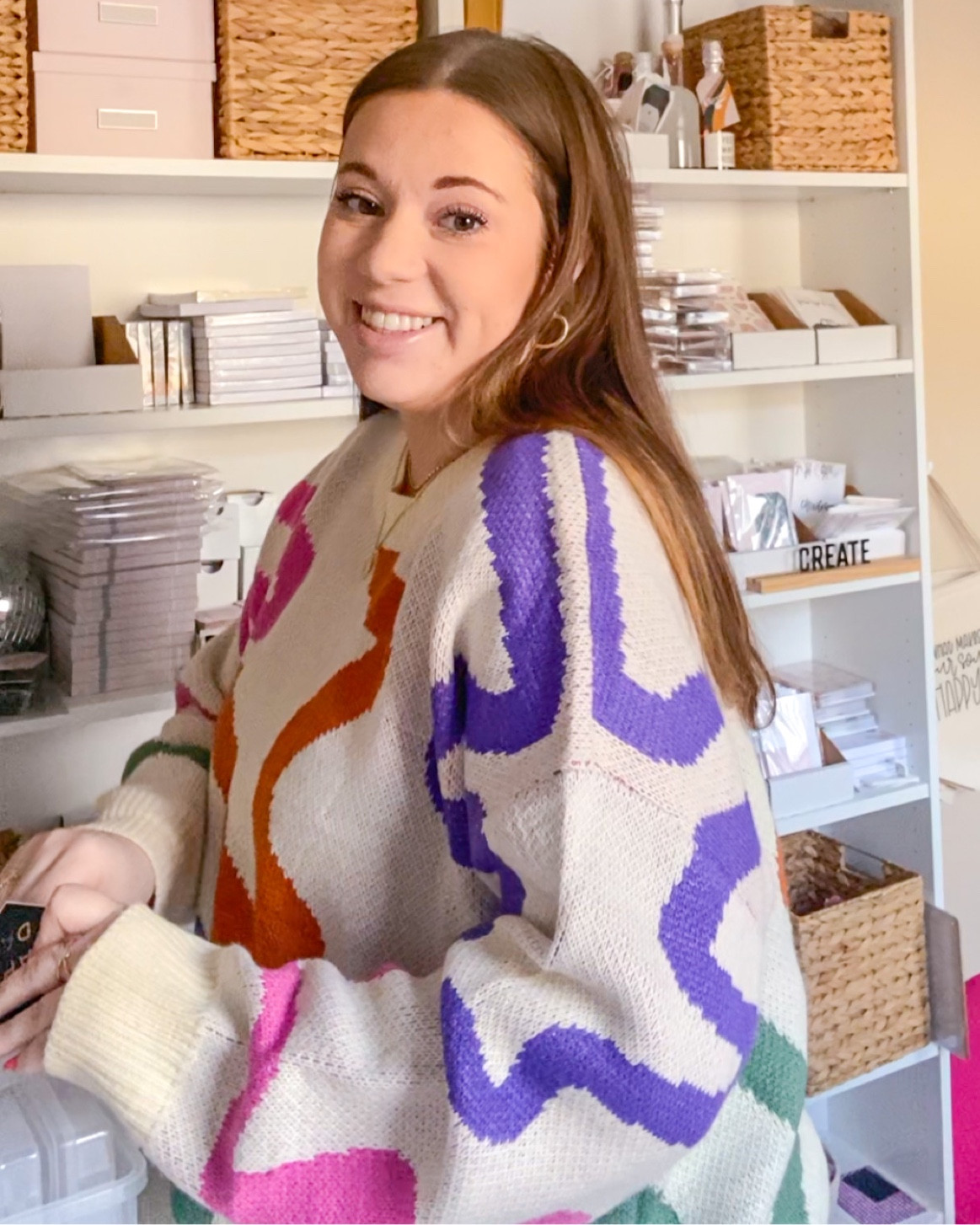 the cutest colorful, oversized sweater 🤍💗💛 such a good spring sweater !! 

#LTKstyletip #LTKFind #LTKfit