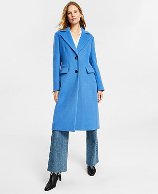 Women's Single-Breasted Wool Blend Coat, Created for Macy's | Macy's