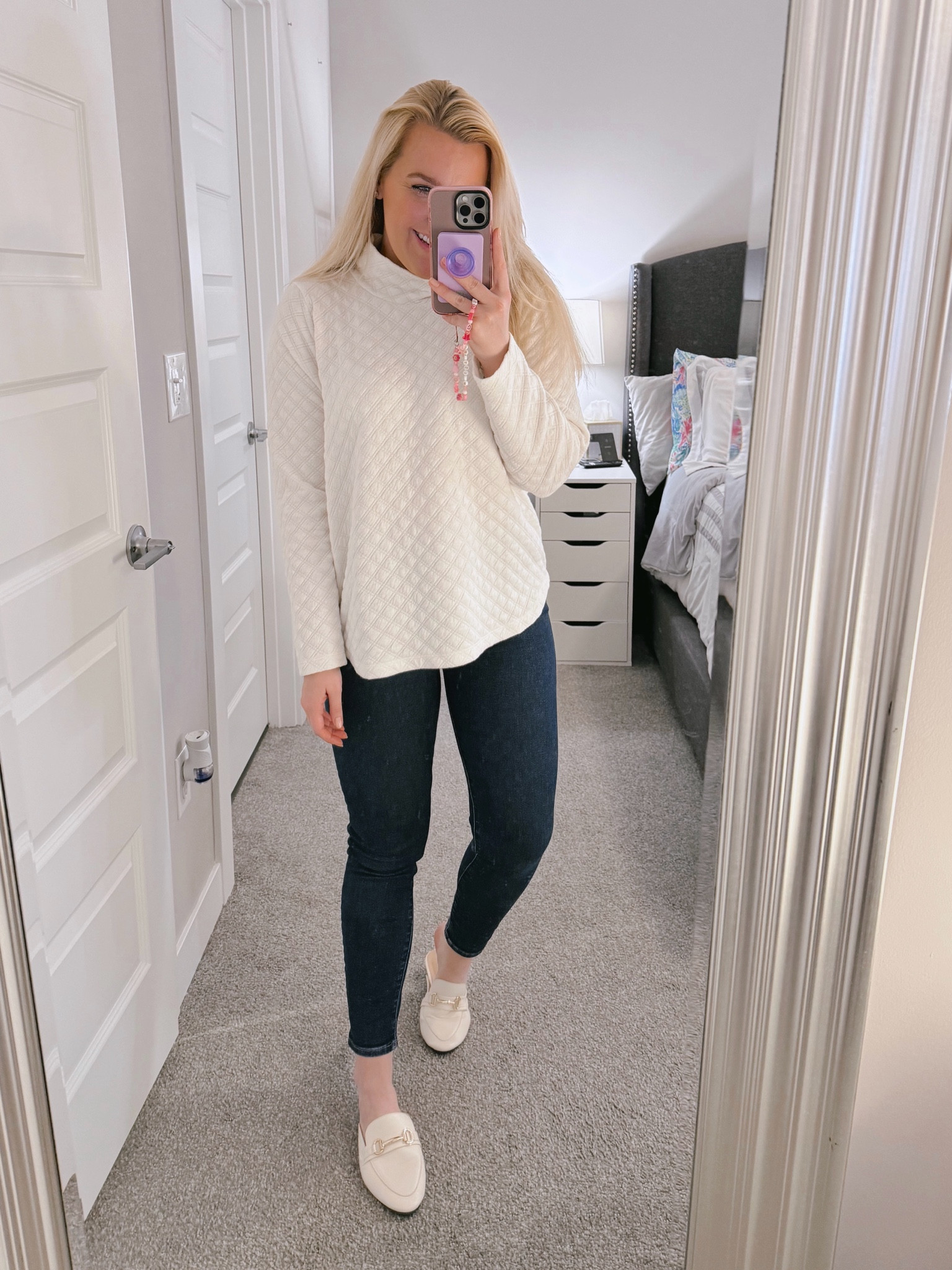 1.10.24 OOTD 🤍 Winter sweater, casual outfit, jeans 

#LTKstyletip #LTKfindsunder100 #LTKfindsunder50