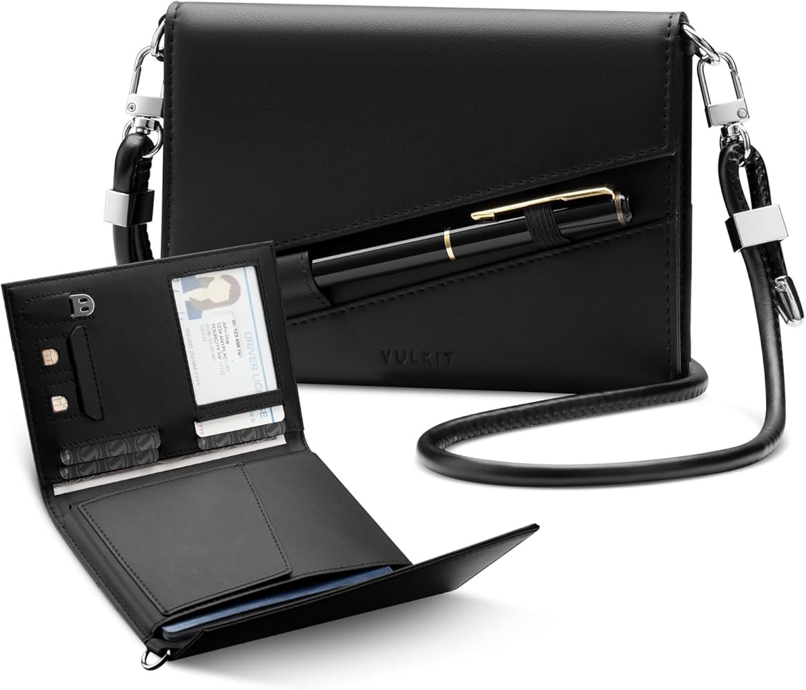 VULKIT Passport Holder Wallet for Travel Women, RFID Blocking Leather Passport Card Cover Case Tr... | Amazon (US)