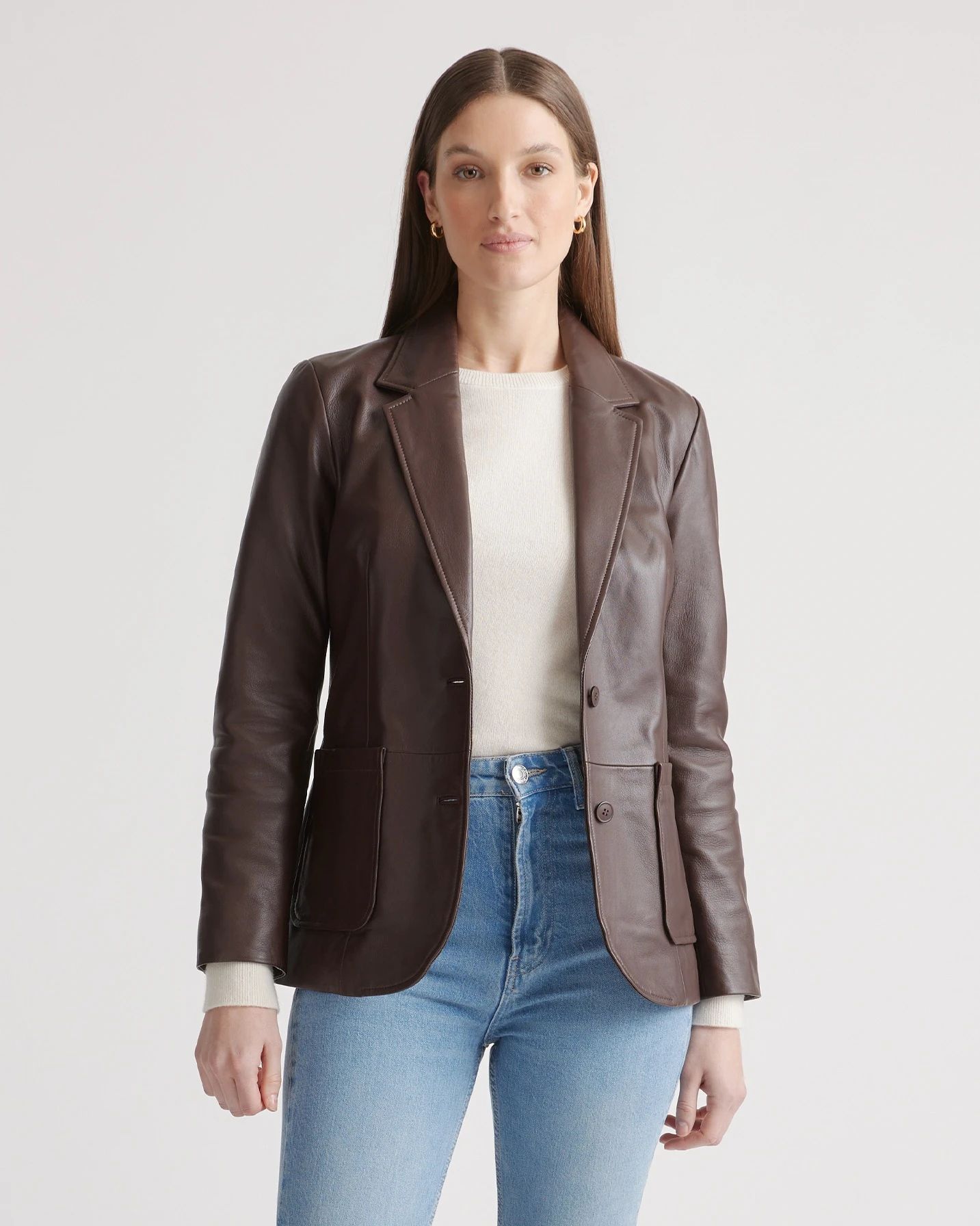 100% Leather Blazer | Quince
