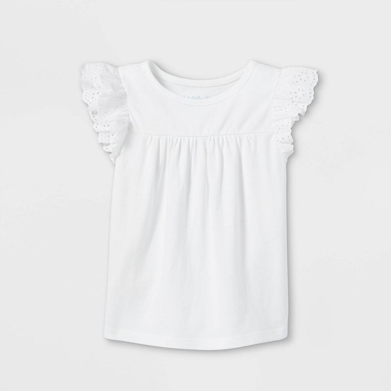 Toddler Girls' Eyelet Short Sleeve T-Shirt - Cat & Jack™ | Target