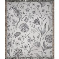 Boho Blanket, Botanical Woven Plant Bedding, Vintage Lover Gift | Etsy (US)