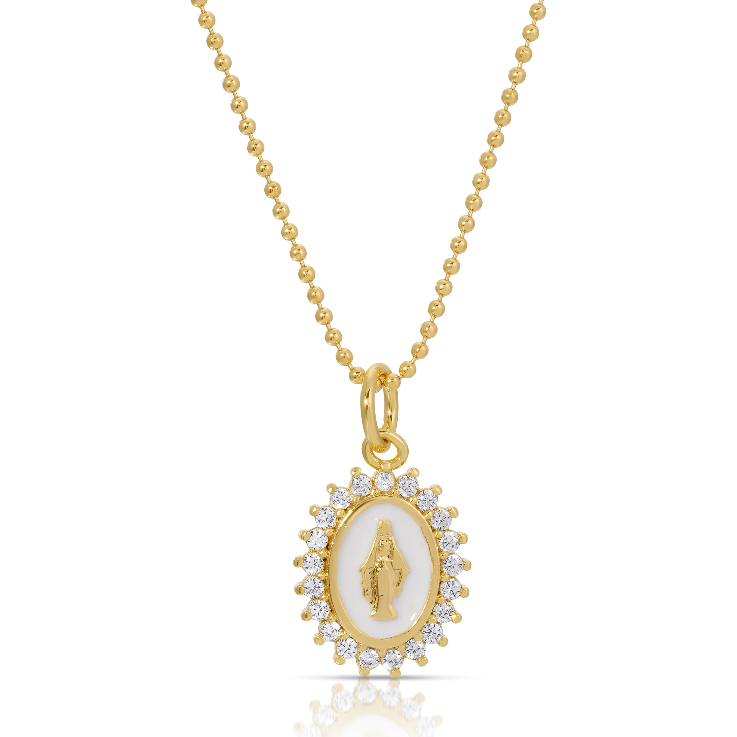 Mini White Lady Lourdes Necklace | Joy Dravecky Jewelry