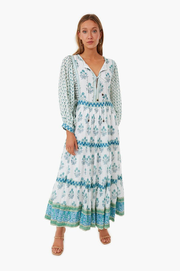 Exclusive India Blue Maxi Dress | Oliphant | Tuckernuck (US)