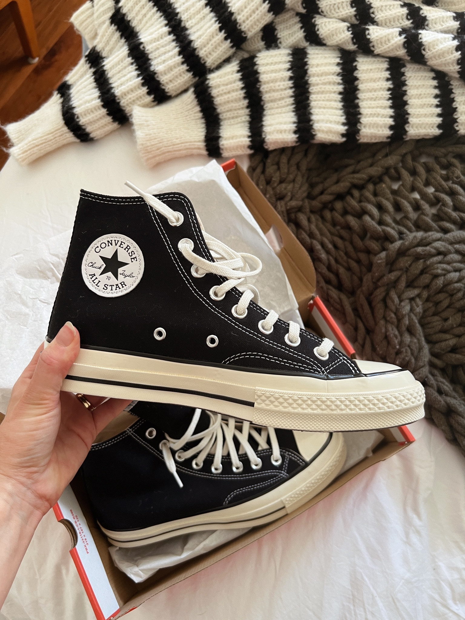 Converse black high top sneakers / currently 25% off at Shopbop! 

#LTKshoecrush #LTKsalealert