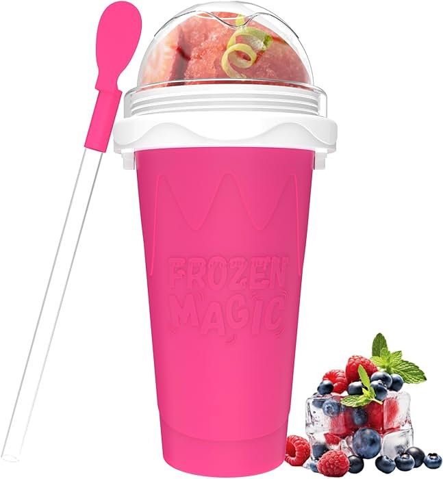 Slushie Maker Cup, Quick Frozen Magic Cups for Homemade Milk Shake Ice Cream Maker, Double Layer ... | Amazon (US)