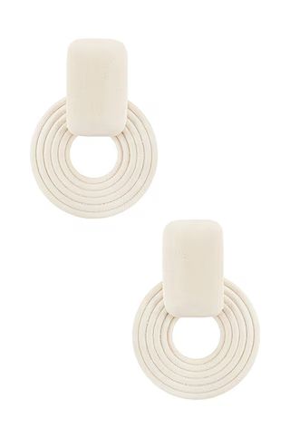 Casa Clara Folly Hoop Earrings in Ivory from Revolve.com | Revolve Clothing (Global)