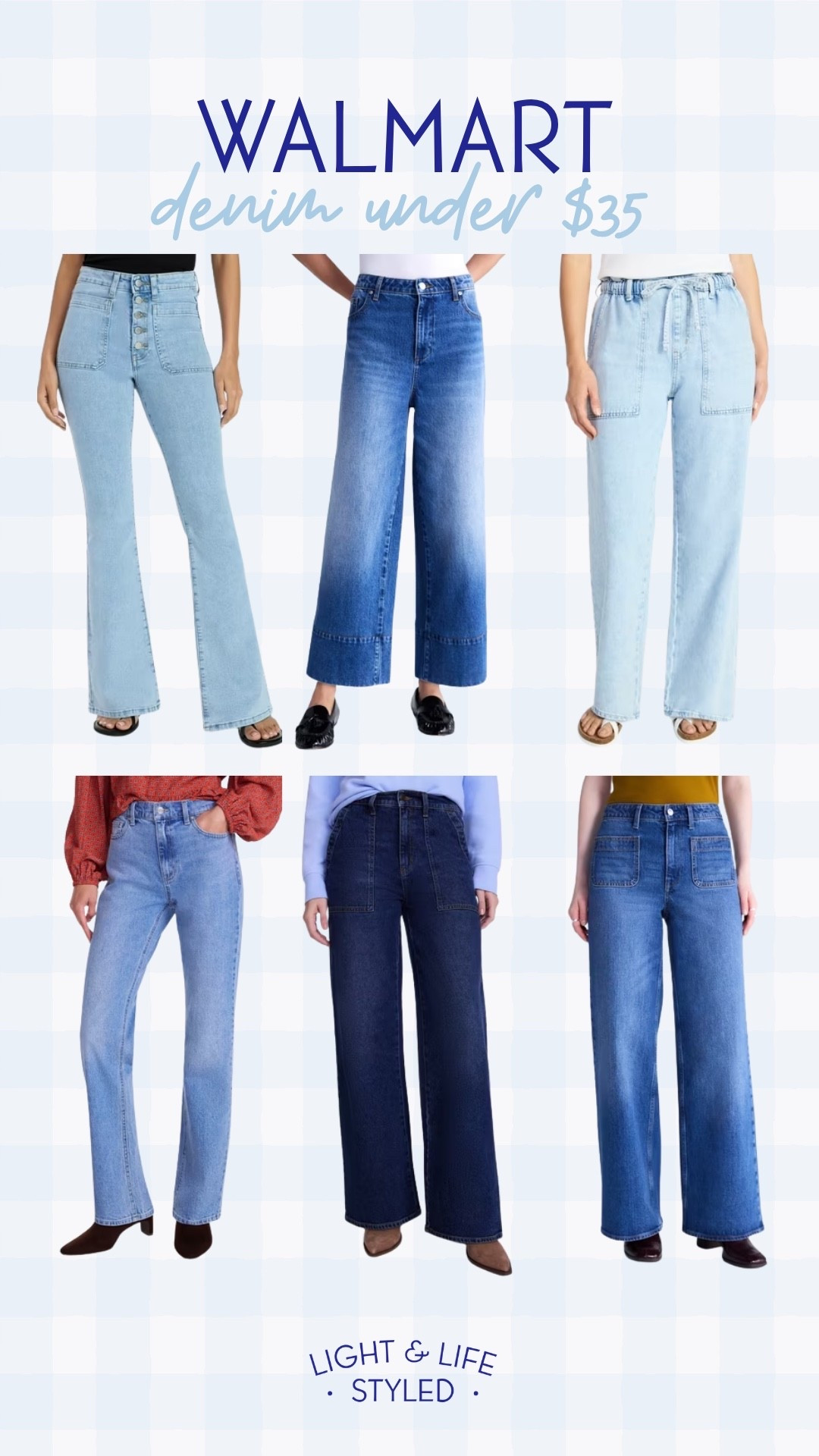 Denim under $35 at Walmart! Their denim is 10/10 and truly never misses!

#LTKgrwm #LTKootd #LTKOver40