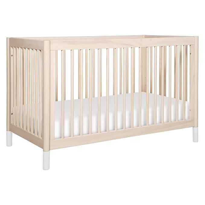Babyletto Gelato 4-in-1 Convertible Crib with Toddler Bed Conversion in Washed Natural/White, Gre... | Amazon (US)