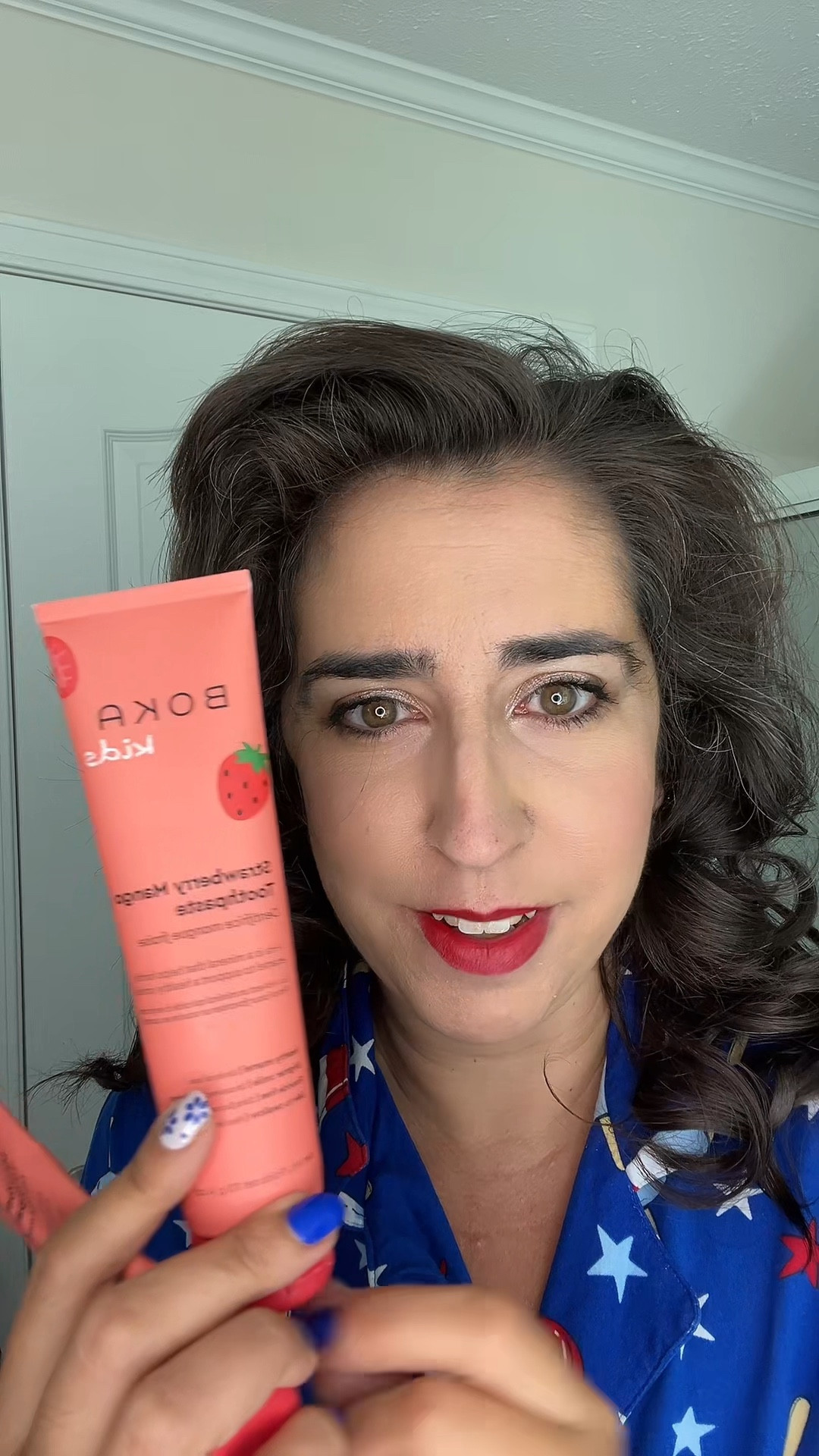 Boka kids remineralizing toothpaste 

Mom tips 
Fluoride free toothpaste 
Patriotic pajamas 

#LTKKids #LTKFamily #LTKBaby