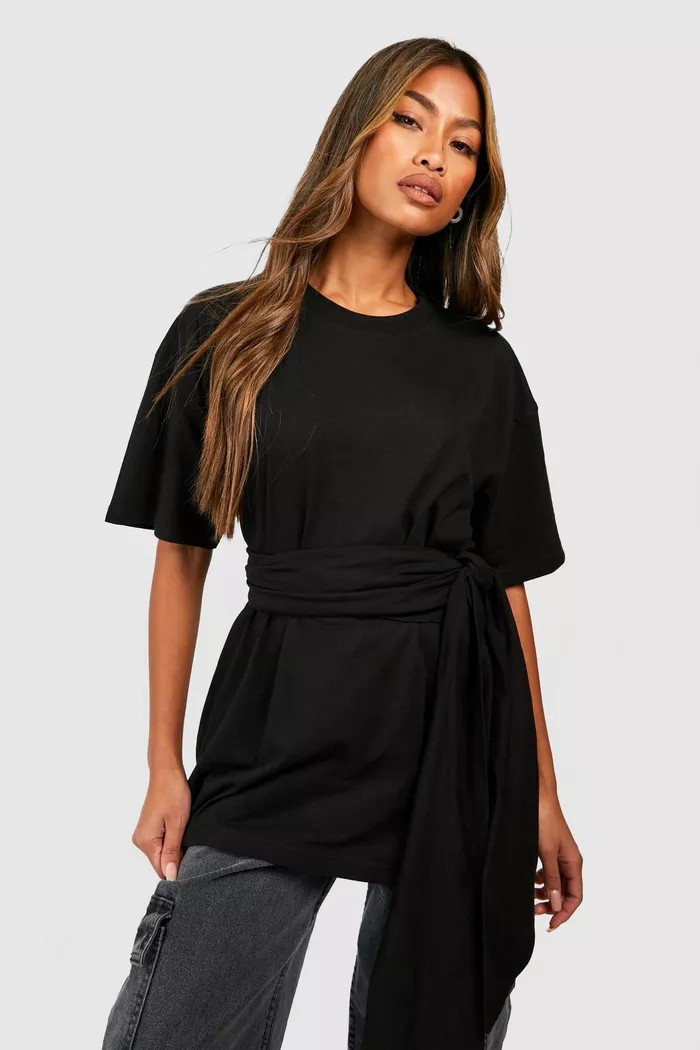 Tie Waist T-shirt | Boohoo.com (UK & IE)