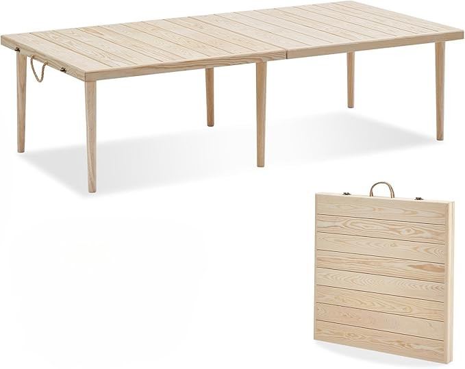 60" X 30" Boho Low Picnic Table, With Two Available Heights,Seating For 6 People,Natural | Amazon (US)