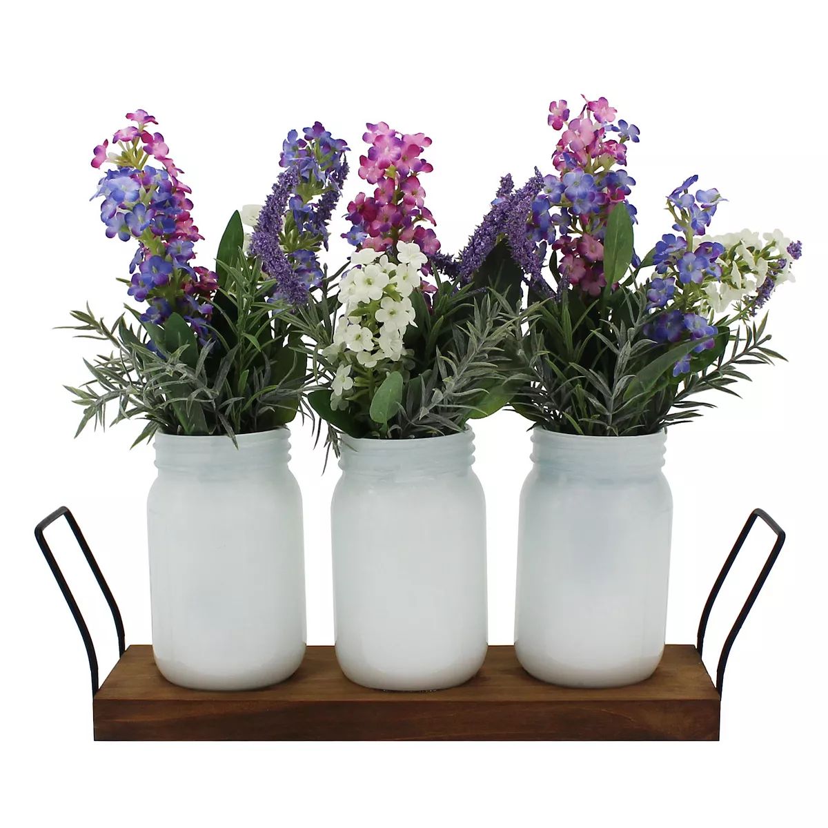Sonoma Goods For Life® Artificial Lavender Floral Arrangement Trio with Wooden Tray Table Decor | Kohl's
