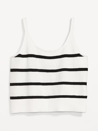 Striped Cozy Cropped Sweater Tank Top for Women | Old Navy (US)
