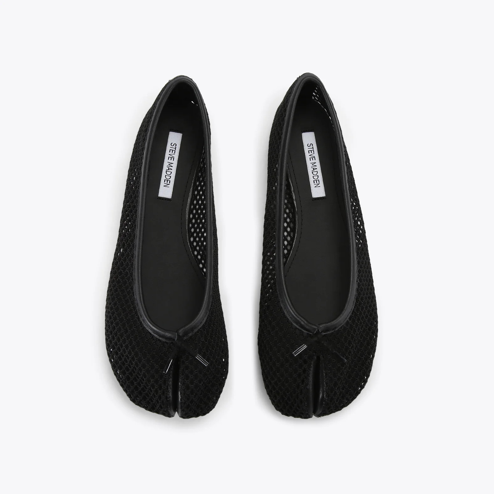 Calico Black Mesh Split Toe Ballet Flat | Steve Madden UK