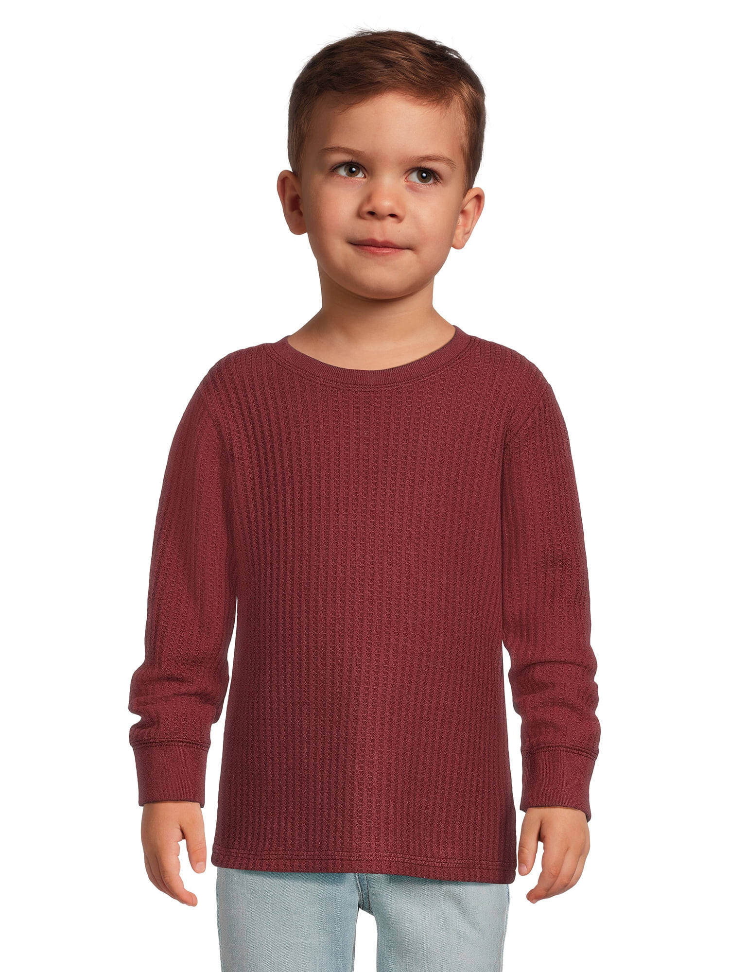 Garanimals Toddler Boy Long Sleeve Waffle Knit T-Shirt, Sizes 12M-5T | Walmart (US)