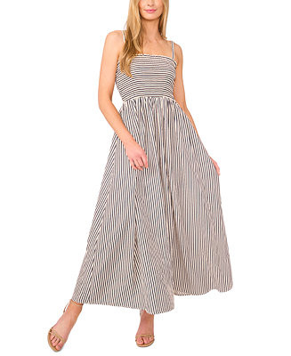 Women's Striped Smocked Maxi Dress | Macy's