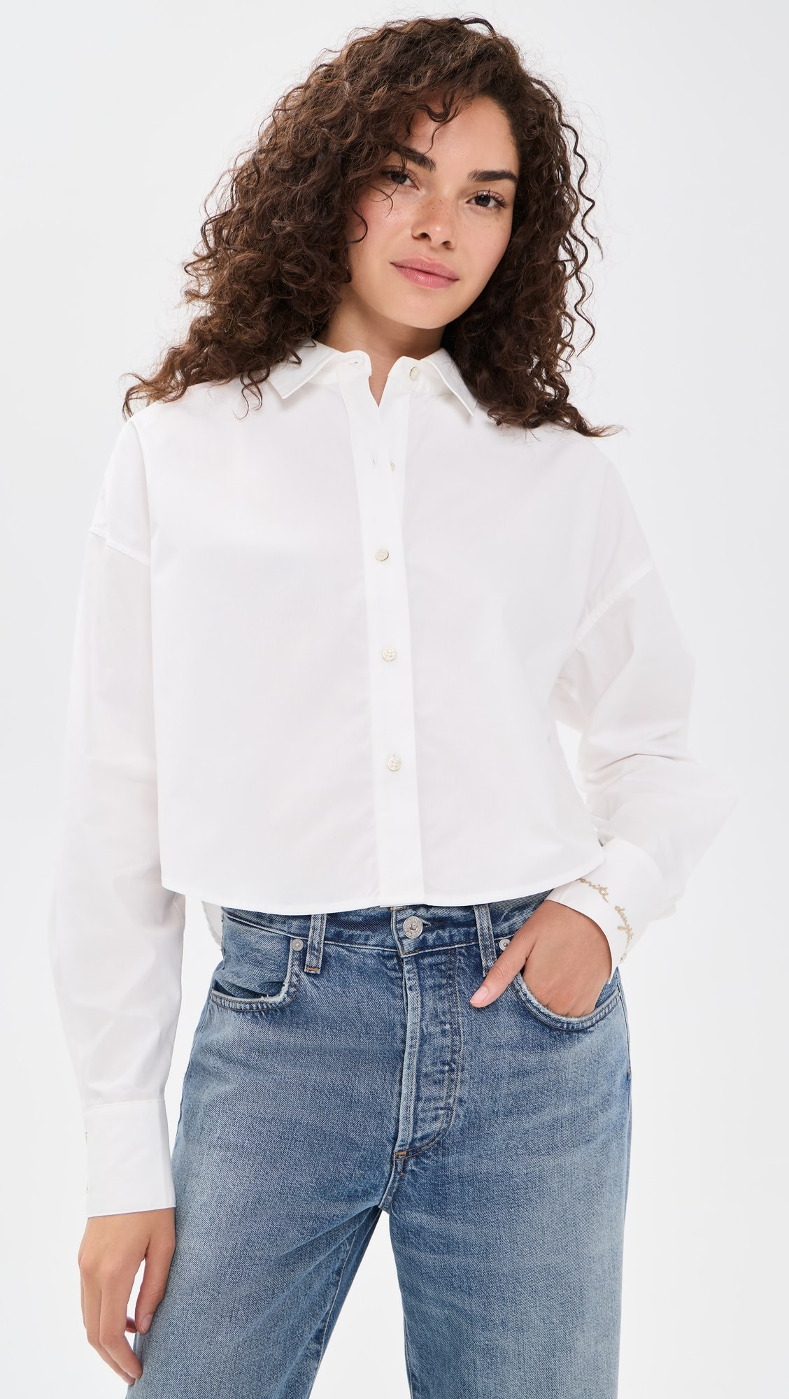 Favorite Daughter The Crop Ex-Boyfriend Shirt | Shopbop | Shopbop