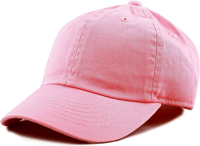 Kids Washed Low Profile Cotton and Denim UPF 50+ Plain Baseball Cap Hat | Amazon (US)