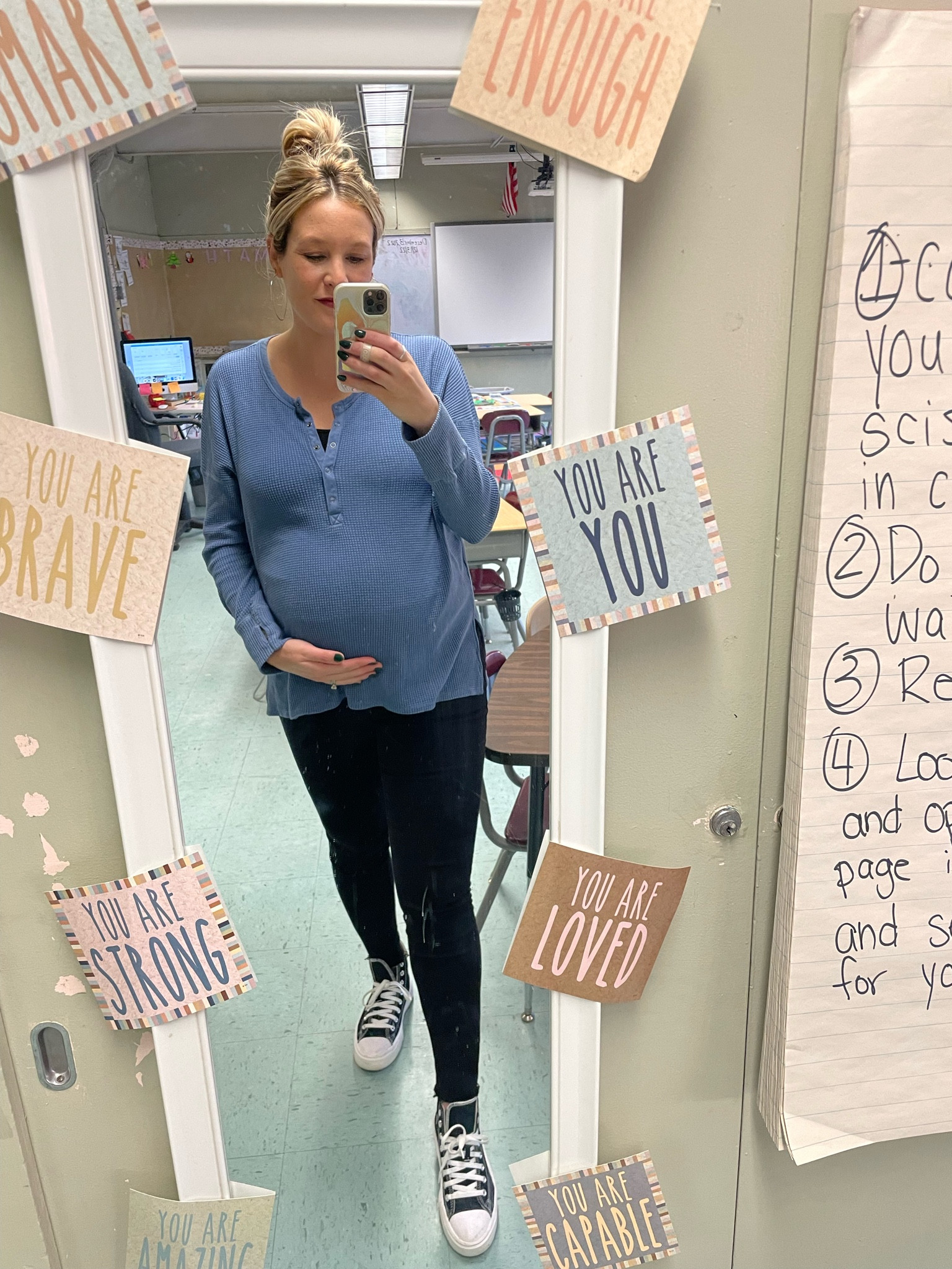 Aerie top and abercrombie maternity jeans with converse move sneakers!

#LTKworkwear #LTKbump #LTKunder50