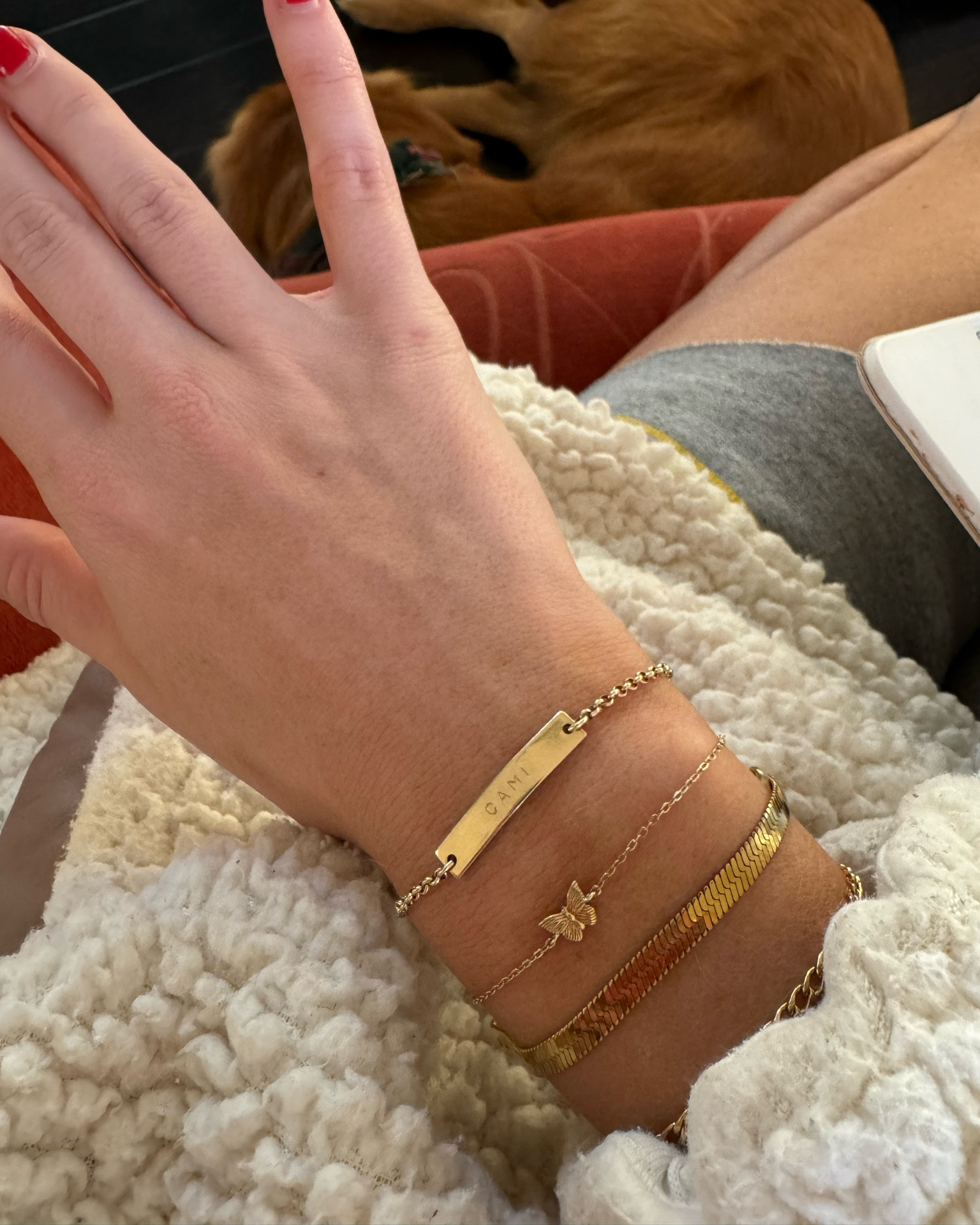 My made by Mary gold bracelet stack 

Love the custom bar bracelet, to make it personalized for holidays; Christmas, birthdays, etc. I have my name on it but you could do a significant date, angel numbers, a Bible verse, etc. 

Butterfly bracelet

Chain bracelet 

Gifts for her, gifts for mom, gifts for girlfriend, gifts for sister, gifts for bride, gifts for grandma, gifts for sister in law, gifts for cousin, jewelry 

#LTKfindsunder100 #LTKfindsunder50 #LTKGiftGuide