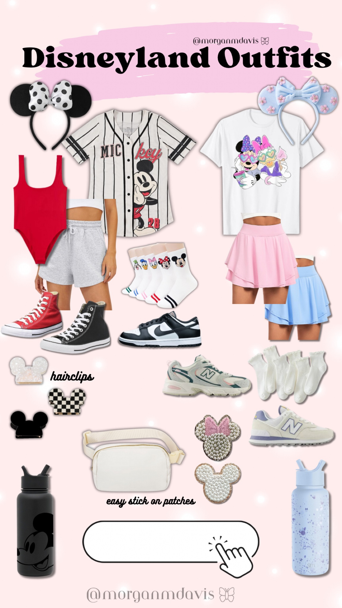 Disneyland outfits I’ll be wearing! #disneyland #disneyworld #mickey #minnie #blackandwhitedisneyoutfit #girlieoutfit
