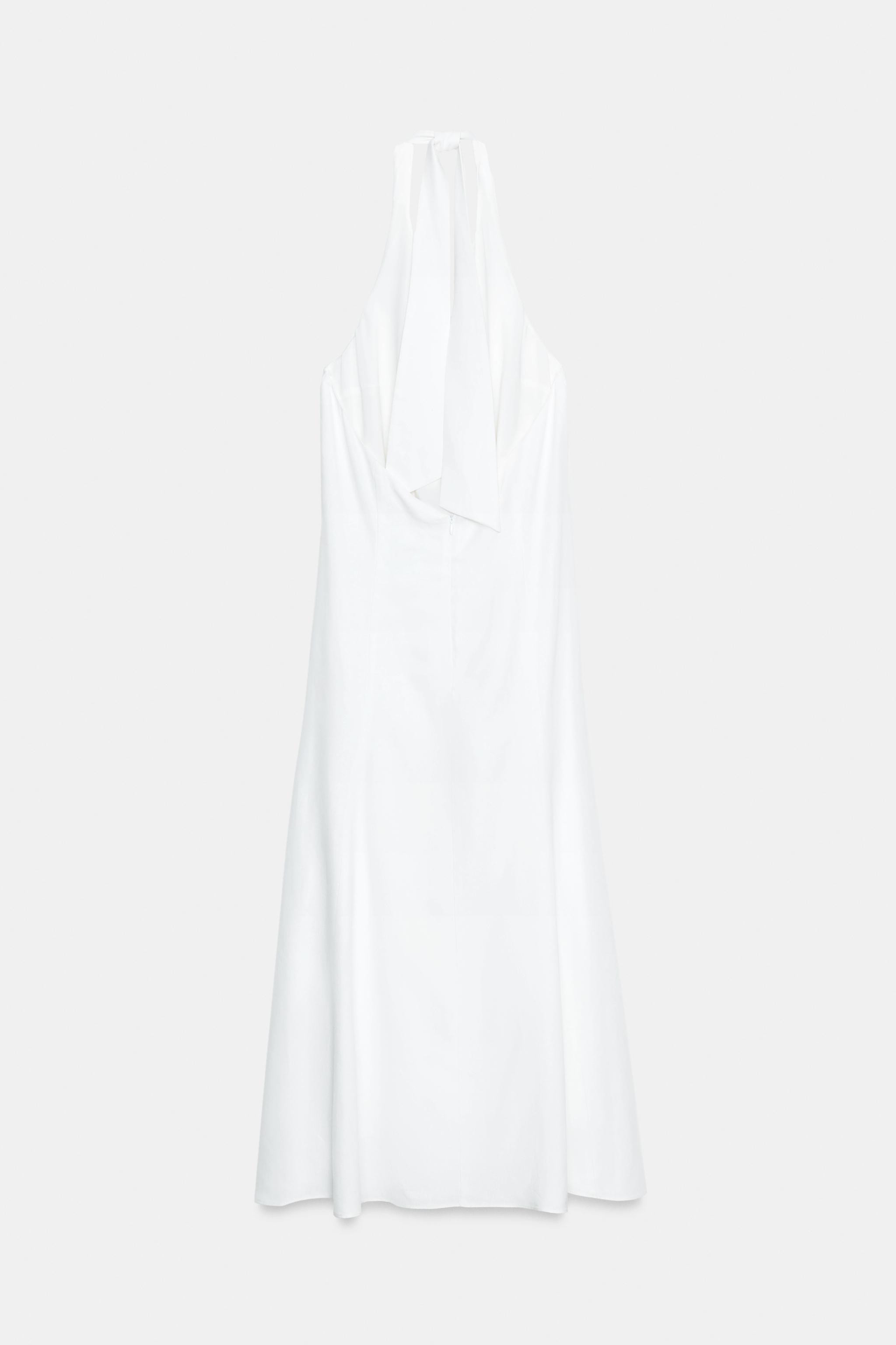 COMBINED LINEN BLEND MIDI DRESS | Zara US