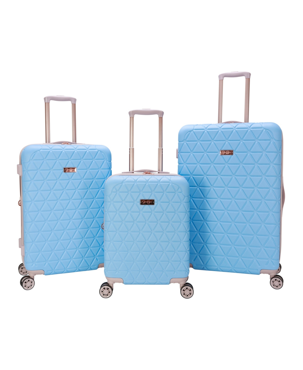 Jessica Simpson Dreamer 3 Piece Hardside Luggage Set - Light Blue | Macy's