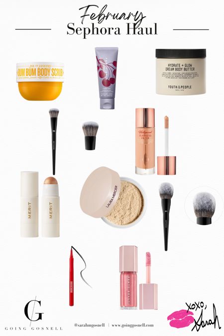 February Makeup Haul Sephora Lip Gloss Primer Brushes Eyeliner Body Scrub Moisturizer

#LTKMostLoved #LTKSeasonal #LTKbeauty