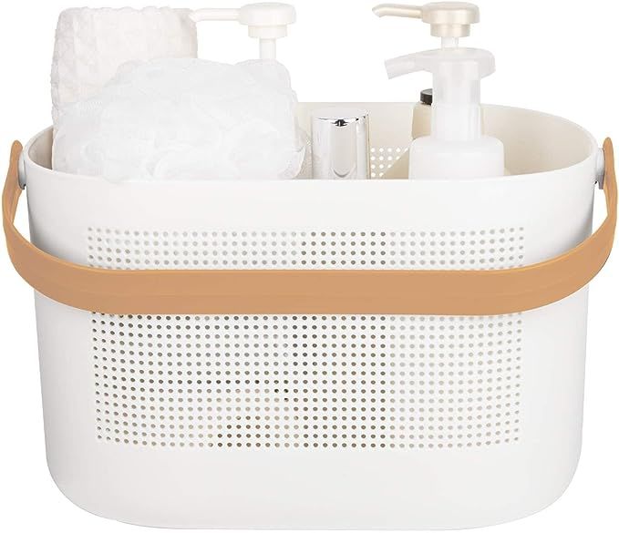 UUJOLY Plastic Storage Baskets with Handles, Shower Caddy Shelf Organizers Basket for Bathroom, K... | Amazon (US)