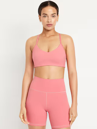 Light Support StudioSmooth Racerback Sports Bra | Old Navy (US)