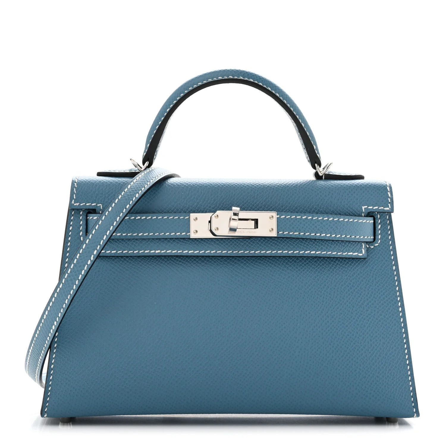 Hermes Epsom Mini Kelly Sellier 20 New Blue Jean 1942342 | FASHIONPHILE (US)