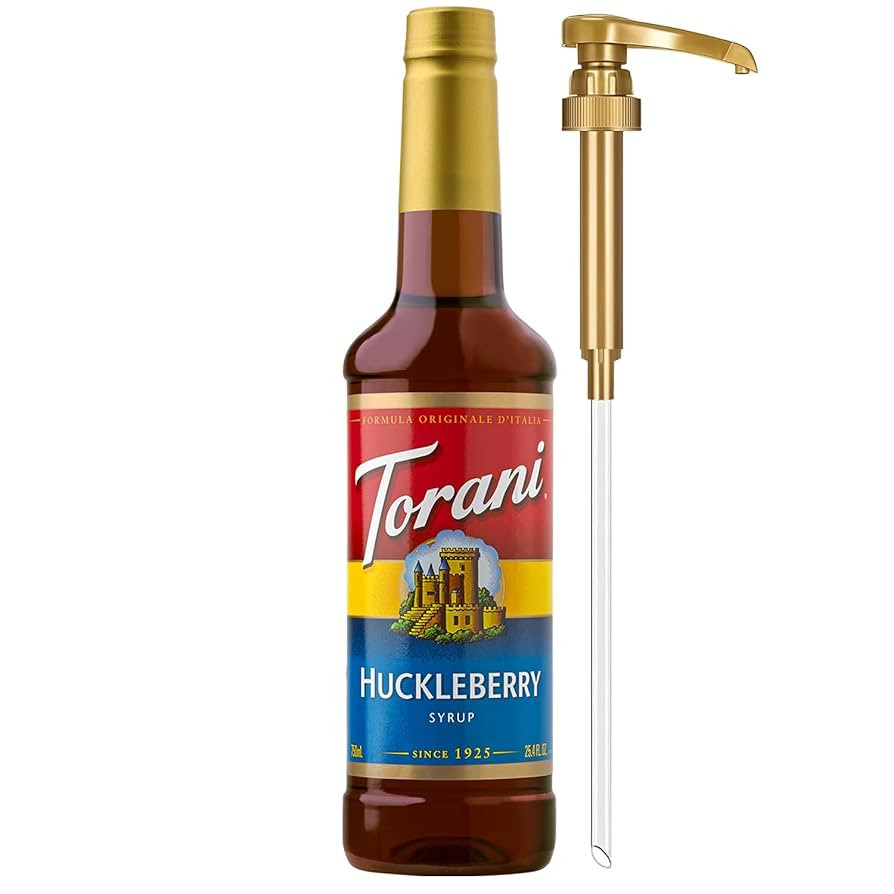 Torani Huckleberry Syrup for Drinks, Flavoring for Iced Tea, Lemonade, Sodas, and Cocktails, Pump... | Amazon (US)