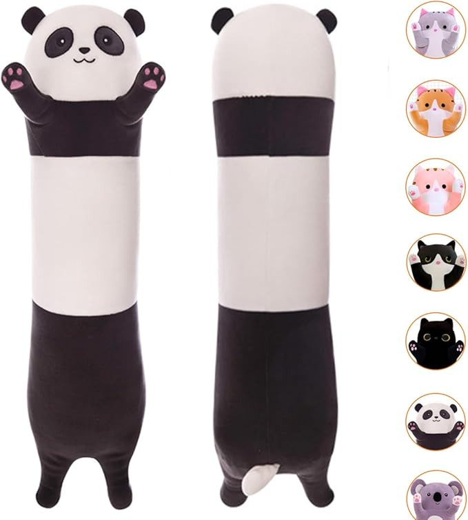 MDXMY Long Panda Plush Pillow Cute Cartoon Pand Stuffed Animals Soft Long Body Pillow Gifts(Panda... | Amazon (US)