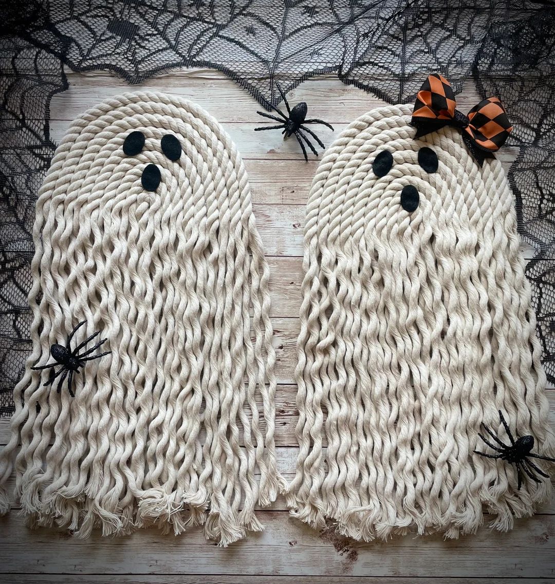 Macrame Ghost Door Hanger Wall Hanging Rope Halloween - Etsy | Etsy (US)