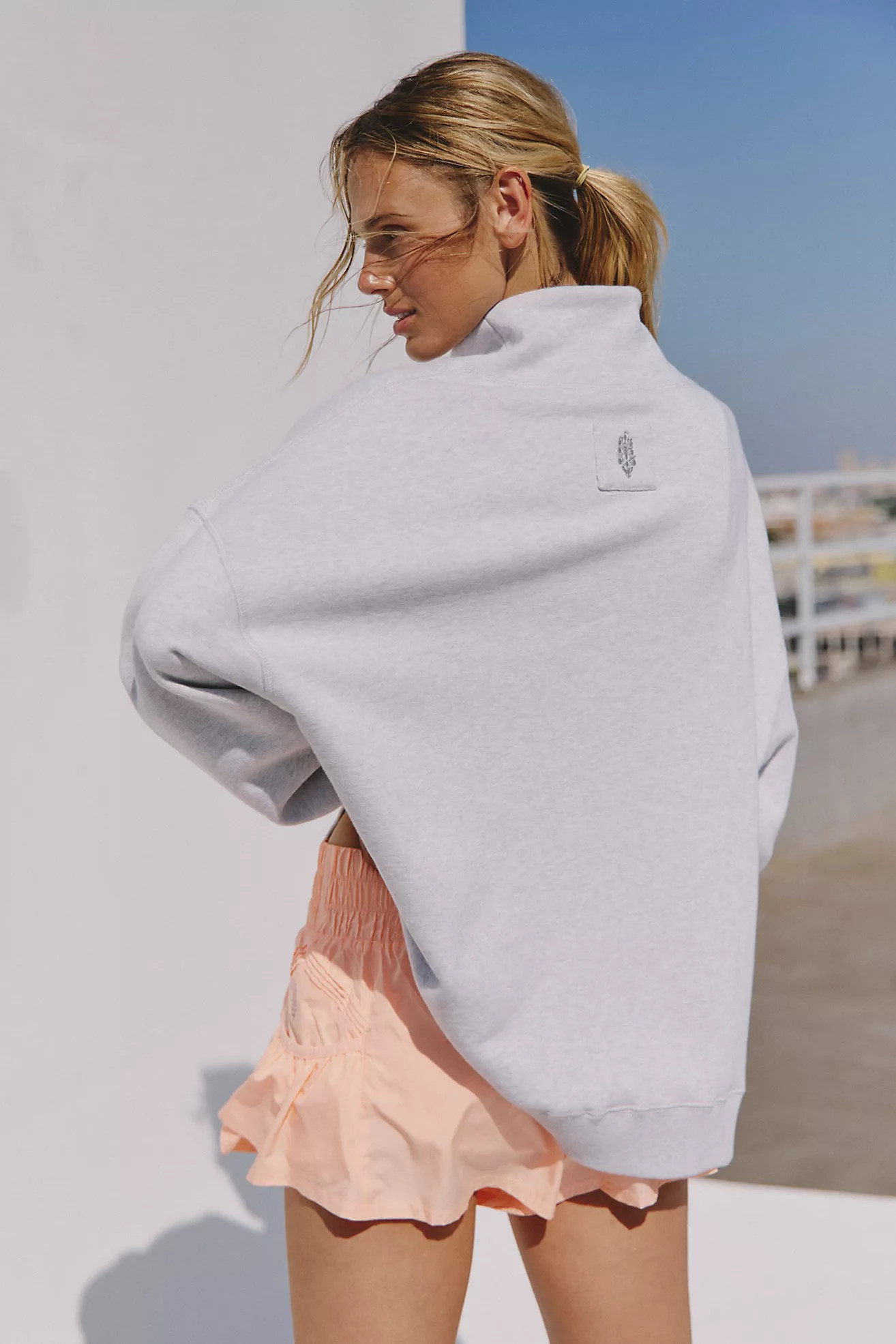 A Cut Above Mock Neck Pullover Sweatshirt | Free People (Global - UK&FR Excluded)
