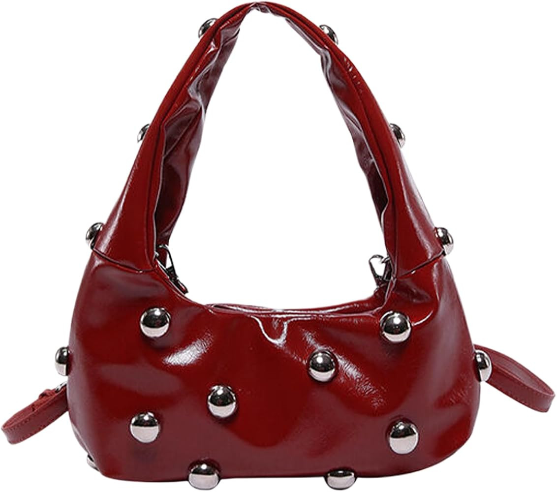 Studded Purse Trendy Y2k Crossbody Bag Streetwear Punk Purse Faux Leather Vintage Handbag with Re... | Amazon (US)