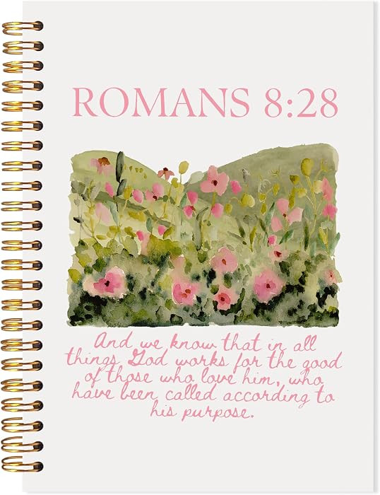 Watercolor Floral Christian Notebook, Romans 8:28 Bible Verse Journal, Christian Religious Gifts ... | Amazon (US)