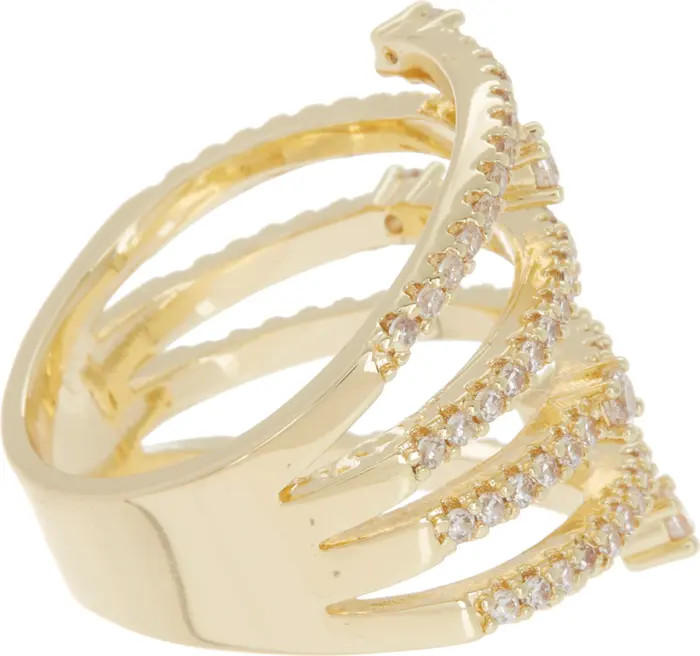 Pavé Cubic Zirconia Multiband Ring | Nordstrom Rack