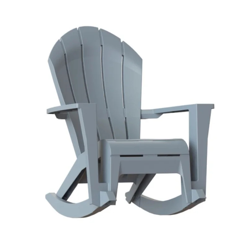 Adams Big Easy Resin Rocking Adirondack Chair Outdoor Weather Resistant Ideal for Backyard, Gray | Walmart (US)