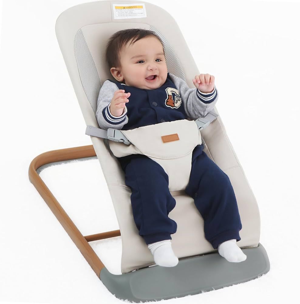 AMKE CooCon Baby Bouncer,Ergonomic Bouncer Seat for Babies with 3 Recline Positions,Portable Newb... | Amazon (US)
