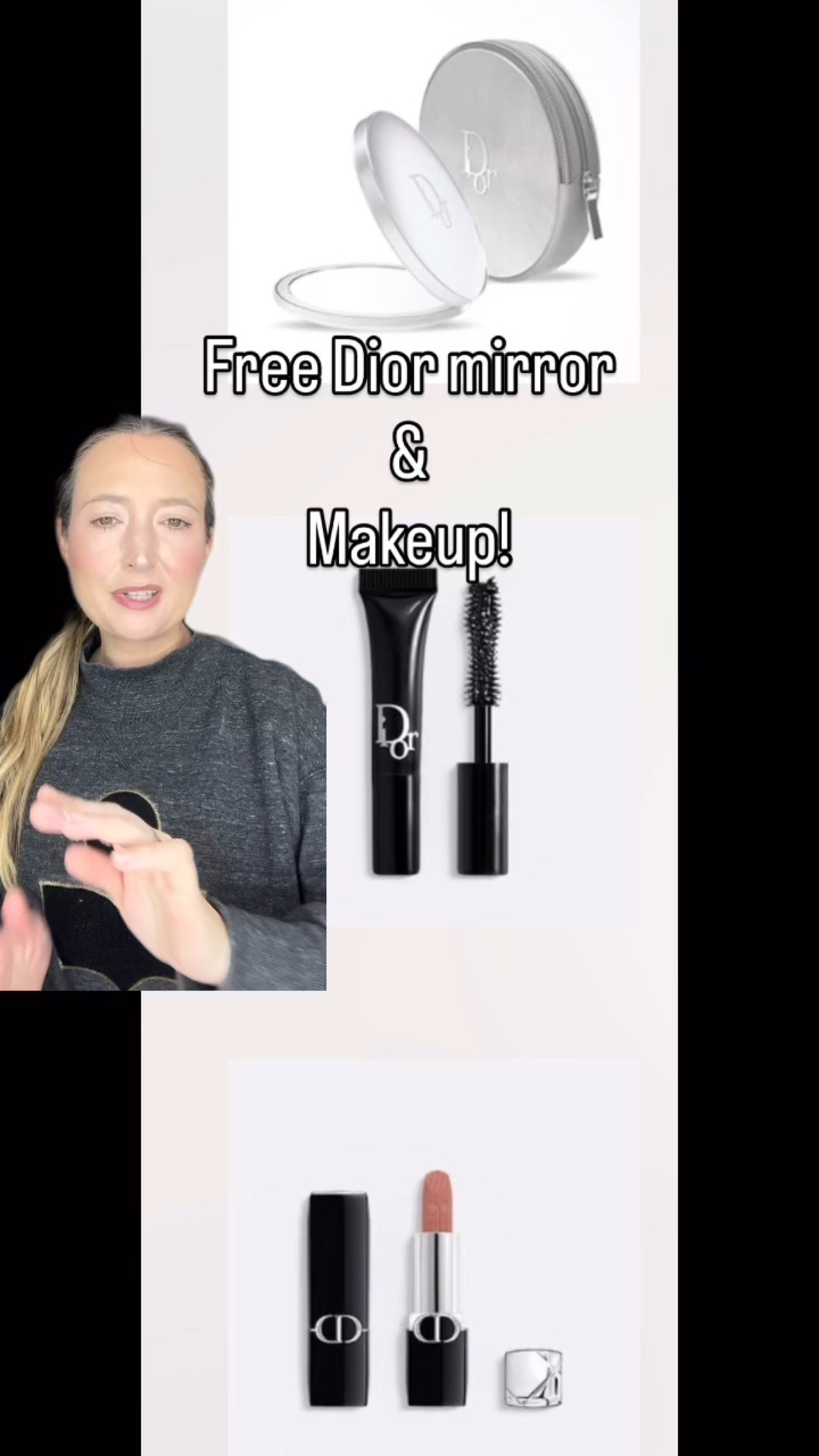 ✨ How to get a FREE Dior Silver Pouch + Mirror + Deluxe Mascara & Lipstick ✨
	1.	Click a linked product to be directed to the correct website.
	2.	Spend $175.
	3.	Use code GIFTPREVIEW48 at checkout.
	4.	Make sure you’re logged into your  account.
	5.	USA only, while supplies last.

#LTKItBag #LTKHoliday #LTKBeauty