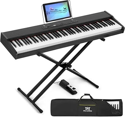 MUSTAR Digital Piano 88 Key Weighted with Stand, 88 Key Semi Weighted Keyboard Piano MEP-900, Por... | Amazon (US)