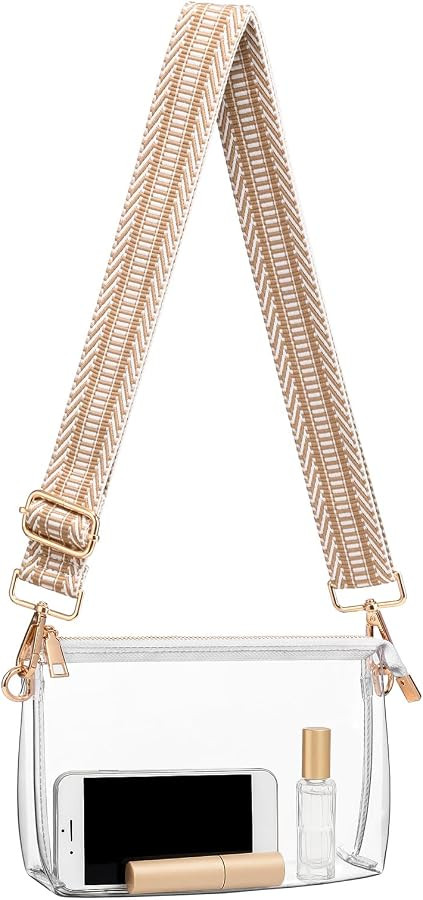 Clear Purse for Women - Stadium Approved Crossbody Bag, Small Stadium Bag for Concerts & Sports E... | Amazon (US)