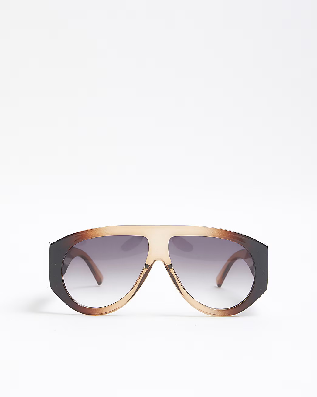 Brown Chunky Aviator Sunglasses | River Island UK & IE