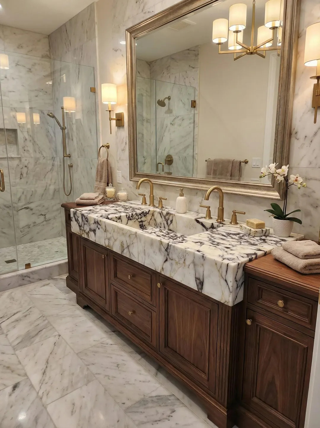 Luxury Natural Marble Sink | Solid Stone Bathroom Countertop | Modern Handmade Rectangular Vanity... | Etsy (Global)