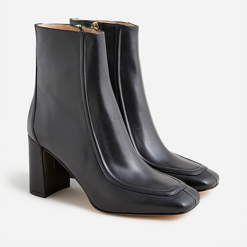 Square-toed ankle boots in Italian leather | J. Crew US