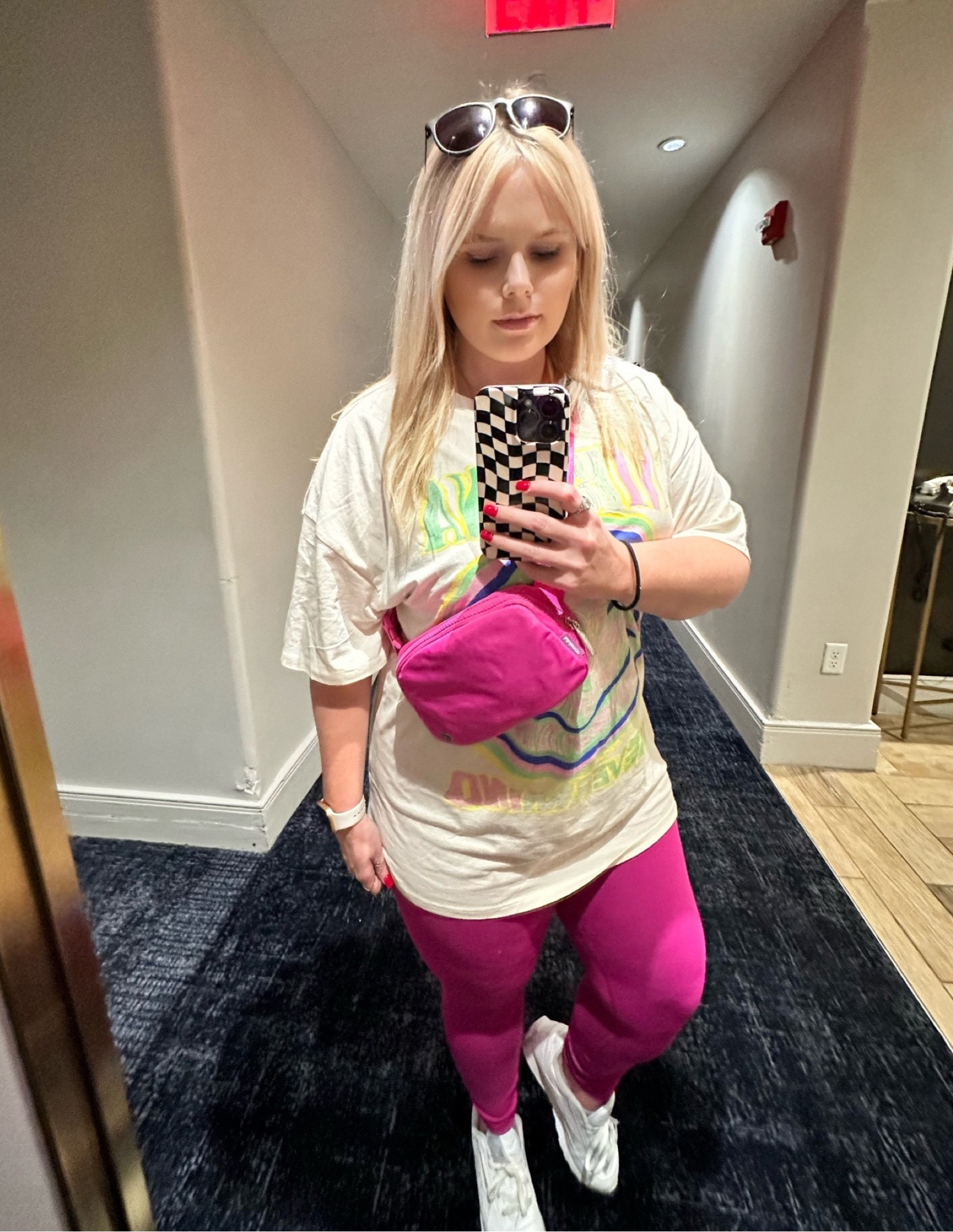 Spring outfit, spring workout outfit, pink leggings, Lululemon bag and everywhere belt bag is back in stock! 

#LTKunder50 #LTKSeasonal #LTKstyletip